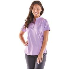 Storm Creek Women's Visionary Collarless Zip Polo Violet Purple