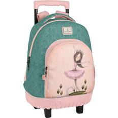 Safta School Rucksack with Wheels Santoro Swan lake Grey Pink 32 x 45 x 21 cm