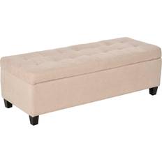 Doors Storage Benches Homcom Chest with Lift Top Beige Storage Bench 49.2x16.2"