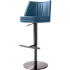 Bar Stools TOV Furniture Gala Blue Vegan on Bar Stool