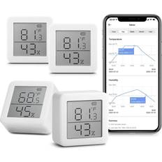 Air Quality Monitors SwitchBot 4pack smart hygrometer thermometer bluetooth wireless room temperature humidity