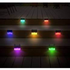 Solar Cell Lighting Global SolarEK RGB Changing Solar Step Deck Fence Fairy Light