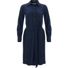 Ull Kjoler Aclima Women's Leisurewool Woven Wool Dress Dress XL, blue