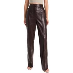 Lexa Faux Leather Flare Pants (Black)