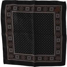 Dolce & Gabbana Black Silk Men Pocket Square Handkerchief Scarf