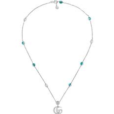 Gucci Women Necklaces Gucci Double pendant necklace women Topaz/Sterling Silver/Mother of Pearl One