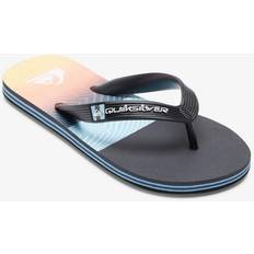 Quiksilver Boys Molokai Panel Flip Flop Sandals Black/Orange/Grey AQBL100577-XKNS