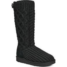 UGG Children's Shoes UGG Kids' Classic Cardi Cabled Knit Boots Black Black