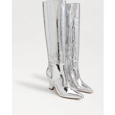 Silver - Women High Boots Sam Edelman Vance Knee High Boot Soft Silver