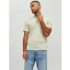 Jack & Jones Men Polo Shirts Jack & Jones Mens Pique Polo Shirt Celadon Green