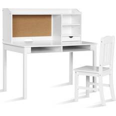 Quincy Kids' Desk and Chair Set White/Pink - Buylateral