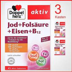 Doppelherz Jod + Folsäure + Eisen + B12 Tabletten