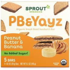 Organic Baby Food PB & Yaz Toddler Snack Bars Peanut Butter & Banana 5 Bars