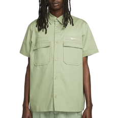 Nike Herren - L Hemden Nike Men's Military Style Woven Button Down Shirt - Oil Green/White