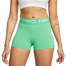 Nike Pro Women's 3" Shorts - Spring Green/White