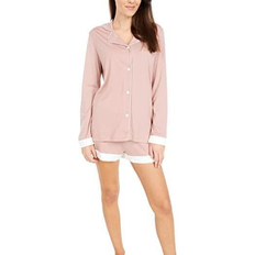 Cosabella Long Sleeve Top & Boxer Pajama Set - Mandorla/Moon Ivory