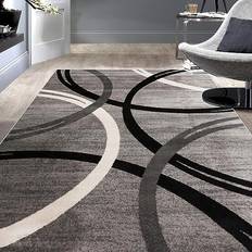 Carpets & Rugs Rugshop Modern Wavy Circles Gray 63x87"