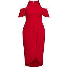 City Chic Love Siren Dress - Siren Red