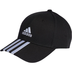 Adidas Baumwolle - Herren Accessoires Adidas 3-Stripes Cotton Twill Baseball Cap - Black/White