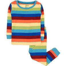 Leveret Kid's Striped Pajama Set 2-piece - Multi Striped