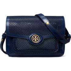 Tory Burch small Robinson perforated shoulder bag, Blue