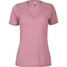 Platinum P514S Delta Women's Slub Short Sleeve V-Neck Tee - Petal