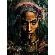 Svarte Malerier Artwood Indian Portrait 80X120 Tavla