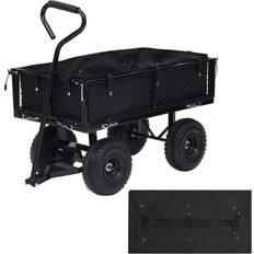 Svarte Paviljongvegger vidaXL Garden Cart Liner Black Trolly Cover