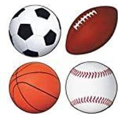 Confetti Beistle 12" 15" sports cutouts; 12/pack 54145