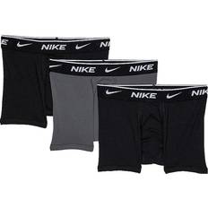 L Boxershorts Nike Boys' Everyday Cotton Solid Boxer Briefs Black/Grey Heather