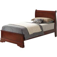 Cherry wood sleigh bed Passion Furniture Philippe Sleigh Twin Panel Bed Cherry