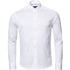 T-shirts Etón Slim Fit White Melangé Jersey Shirt Mand Skjorter Slim Fit Bomuld hos Magasin Hvid