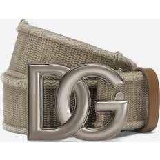 Dolce & Gabbana Tape belt with DG logo sand