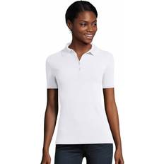 Hanes White Polo Shirts Hanes Women's Pique Polo Shirt White