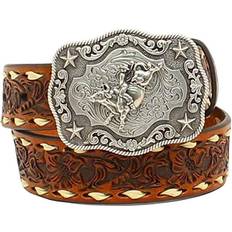 Nocona Boy's Floral Embossed Belt with Buckle