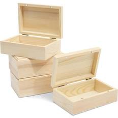 Bright Creations Unfinished Wood with Hinged Lid