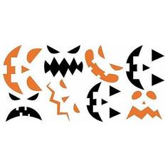 RoomMates Halloween Pumpkin Faces Glow in the Dark Peel & Stick Decals