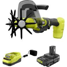 Ryobi Weed Sweepers Ryobi ONE 18V Cordless Compact Battery Cultivator with 2.0 Ah Battery and Charger
