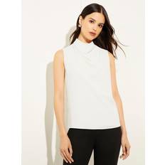 Misook Funnel Neck Sleeveless Blouse