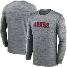 T-shirts Nike Men's Heather Gray San Francisco 49ers Team Velocity Performance Long Sleeve T-Shirt