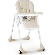 Baby Chairs Costway Baby Convertible High Chair with Wheels