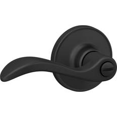 Window Handles Schlage J40-SEV Seville Privacy Door Lever Set with the Series Matte Black Leverset 1pcs