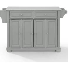 Mini Kitchens Crosley Furniture Alexandria Granite Top Island/Cart Gray