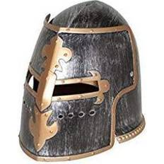 Silver Knight Armor Crusader Helmet Mask Medieval Adult Costume