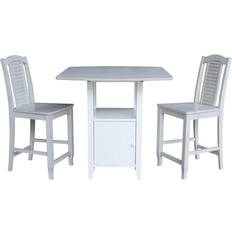 Tables International Concepts of 3 Dual Drop Leaf Bistro Dining Set