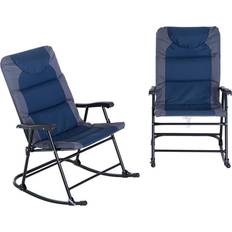 Navy blue rocking chair OutSunny 2 Rocking