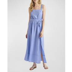 Splendid Jubi Ruched-Strap Tie-Belt Maxi Dress AZURE