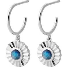 Pernille Corydon Autumn Earrings - Silver/Blue