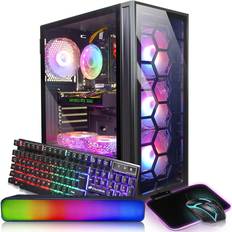 STGAubron Gaming Desktop PC,Intel Core I7 3.4 GHz up to 3.9 GHz,GeForce RTX 2060 6G GDDR6,16G RAM,512G SSD,WiFi,BT 5.0,RGB Fanx6,RGB Keyboard&Mouse,RGB Mouse Pad,RGB BT Sound Bar,W10H64