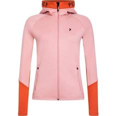 Gensere Peak Performance W Rider Mid Zip Hood - Warm Blush/Paprika